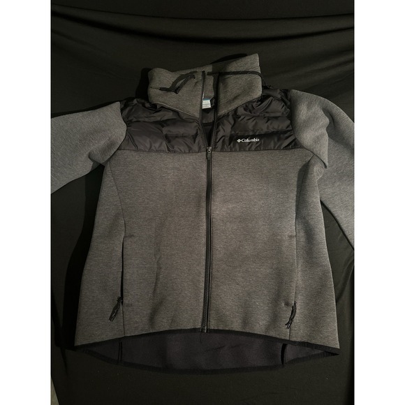 Columbia Women's Northern Comfort Hybrid Jacket XL Gray Black Full Zip Stretch - Picture 1 of 3